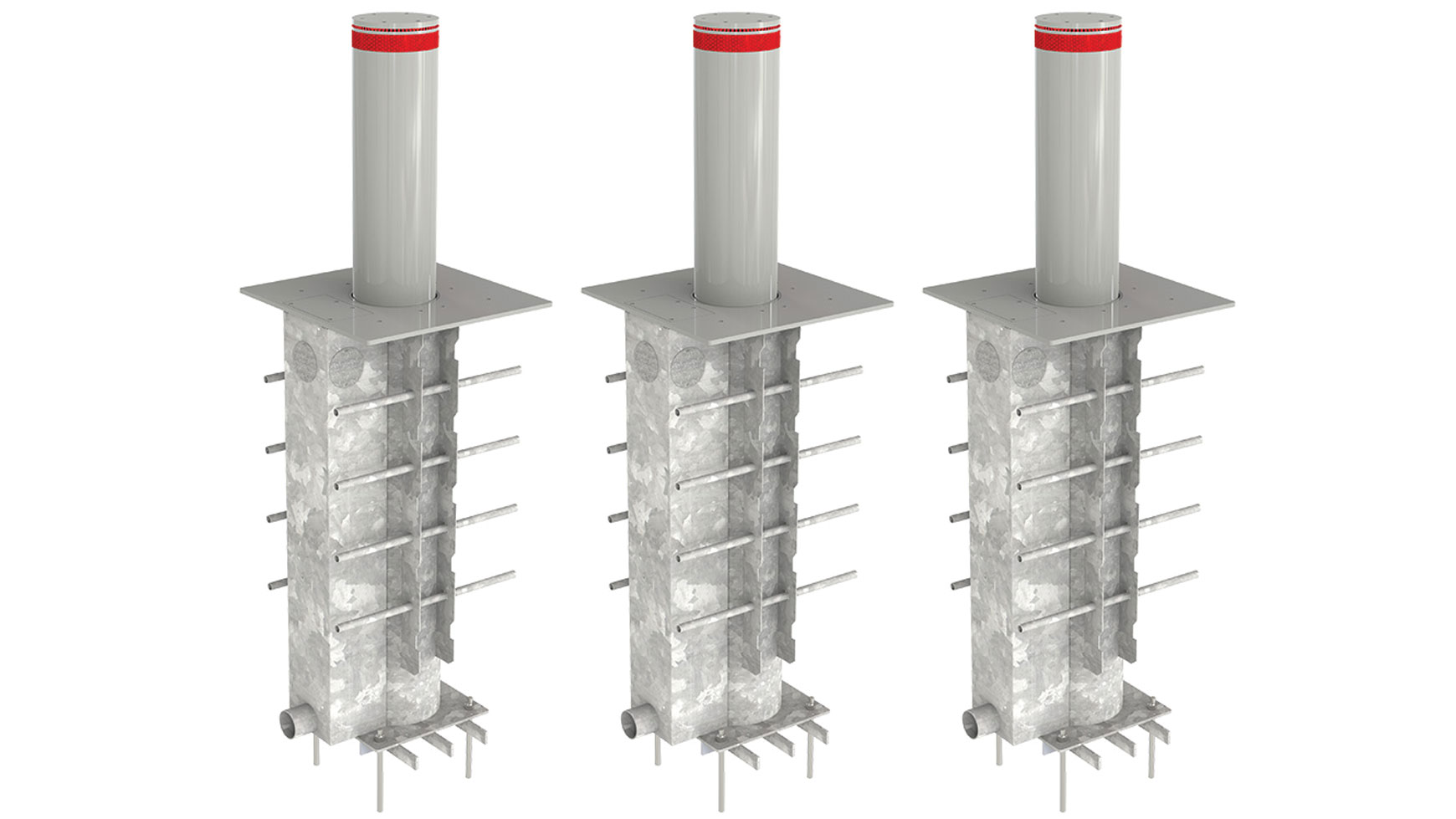 Ozak TBD 220/H80 BOLLARD SET(3 BOLLARD POSTS)