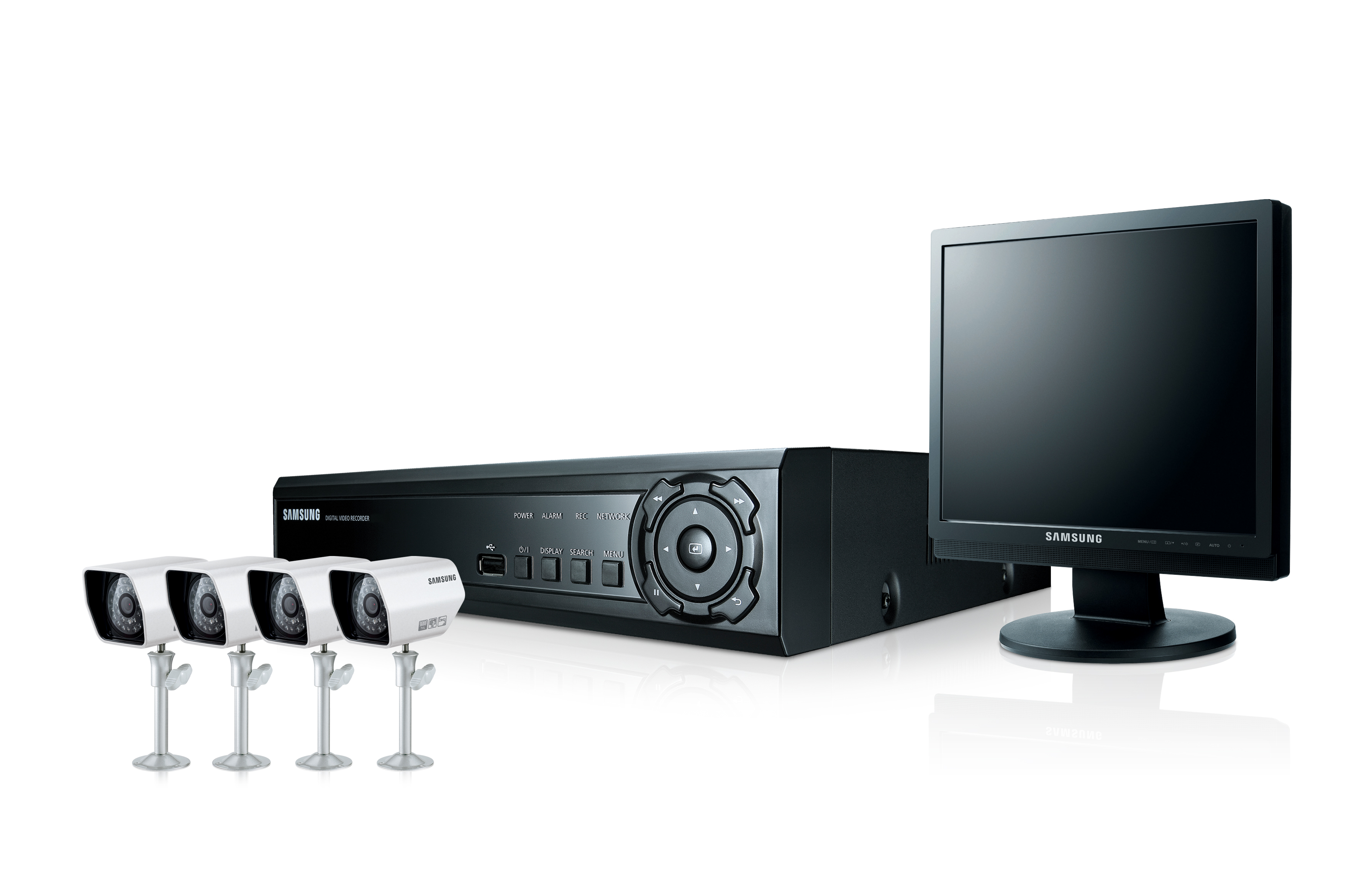 Samsung SDE-3170P KIT - Set za video nadzor SDE-3170 sa monitorom 17’’, DVR-om, četiri SOC-A100P kamere i hard diskom od 500GB